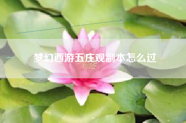 梦幻西游五庄观副本怎么过