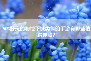 2023好玩的和地下城类似的手游有哪些值得体验？