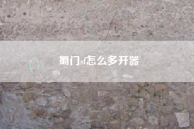 蜀门sf怎么多开器