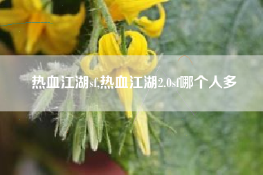 热血江湖sf,热血江湖2.0sf哪个人多