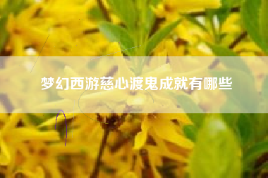 梦幻西游慈心渡鬼成就有哪些