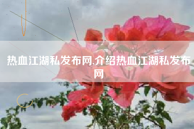 热血江湖私发布网,介绍热血江湖私发布网