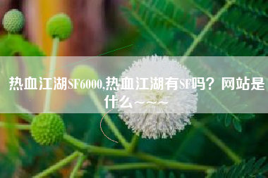 热血江湖SF6000,热血江湖有SF吗?网站是什么~~~