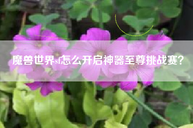 魔兽世界sf怎么开启神器至尊挑战赛？