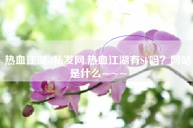 热血江湖sf私发网,热血江湖有SF吗？网站是什么~~~