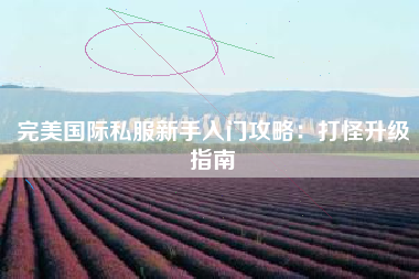 完美国际私服新手入门攻略：打怪升级指南