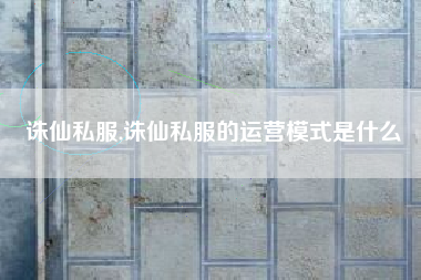 诛仙私服,诛仙私服的运营模式是什么