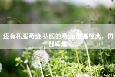 还有私服奇迹,私服的奇迹:重温经典，再创辉煌!