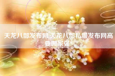 天龙八部发布网,天龙八部私服发布网高要哪家强?