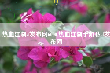 热血江湖sf发布网6000,热血江湖手游私sf发布网