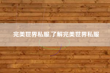 完美世界私服,了解完美世界私服