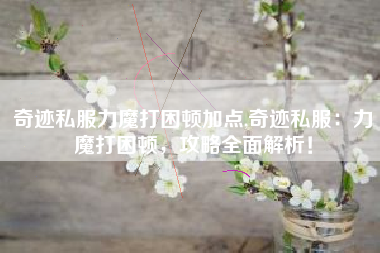 奇迹私服力魔打困顿加点,奇迹私服:力魔打困顿,攻略全面解析!