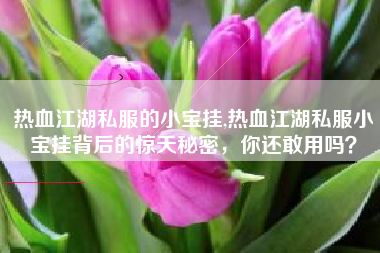 热血江湖私服的小宝挂,热血江湖私服小宝挂背后的惊天秘密,你还敢用吗?