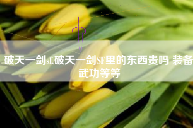 破天一剑sf,破天一剑SF里的东西贵吗 装备 武功等等