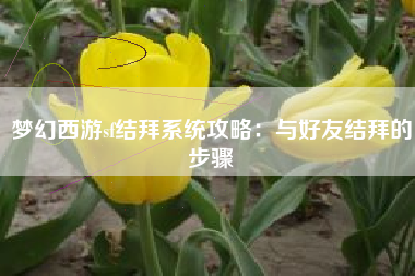 梦幻西游sf结拜系统攻略：与好友结拜的步骤