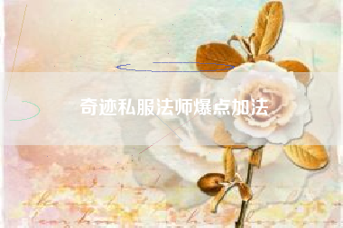 奇迹私服法师爆点加法