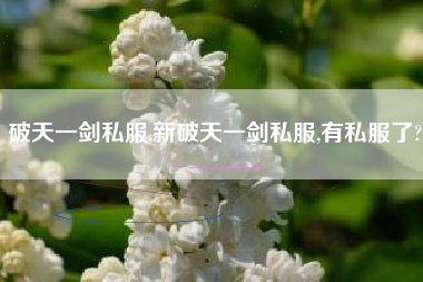 破天一剑私服,新破天一剑私服,有私服了?