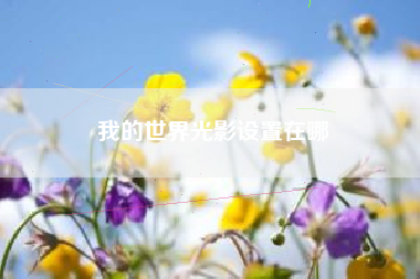 我的世界光影设置在哪