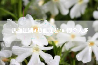 热血江湖sf,热血江湖2.0sf哪个人多