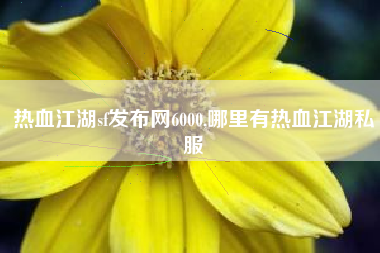 热血江湖sf发布网6000,哪里有热血江湖私服