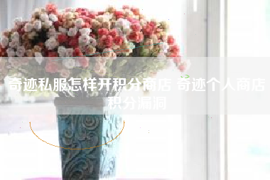奇迹私服怎样开积分商店 奇迹个人商店积分漏洞
