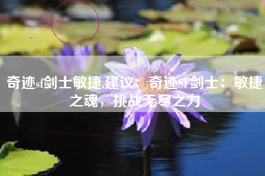 奇迹sf剑士敏捷,建议：奇迹SF剑士：敏捷之魂，挑战无尽之力