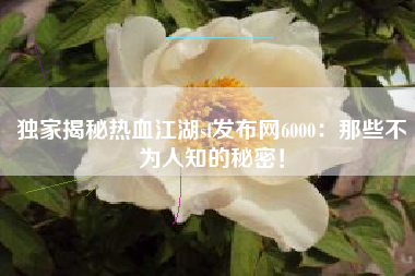 独家揭秘热血江湖sf发布网6000：那些不为人知的秘密！