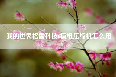 我的世界格雷科技6模组压缩机怎么用