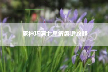 原神巧瞒七星解磐键攻略