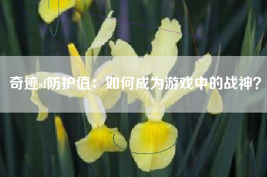 奇迹sf防护值：如何成为游戏中的战神？