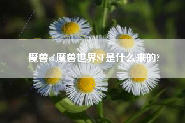 魔兽sf,魔兽世界SF是什么来的?