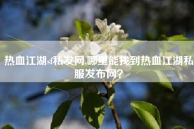 热血江湖sf私发网,哪里能找到热血江湖私服发布网？