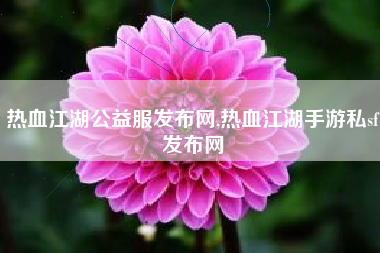 热血江湖公益服发布网,热血江湖手游私sf发布网