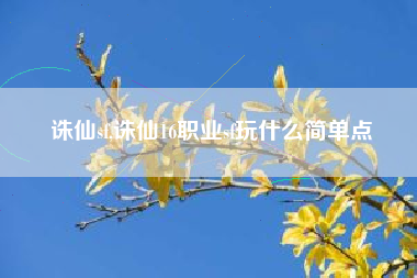 诛仙sf,诛仙16职业sf玩什么简单点