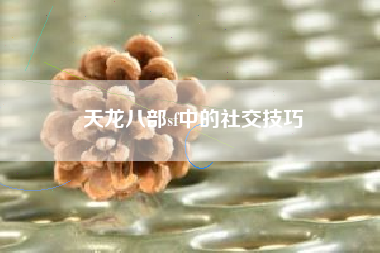 天龙八部sf中的社交技巧