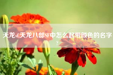天龙sf,天龙八部SF中怎么起带颜色的名字?