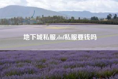 地下城私服,dnf私服要钱吗