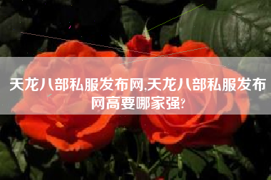 天龙八部私服发布网,天龙八部私服发布网高要哪家强?