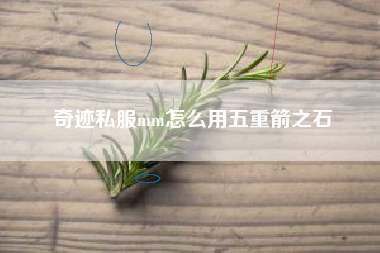 奇迹私服mm怎么用五重箭之石