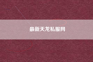 最新天龙私服网