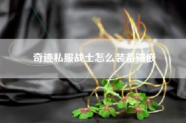 奇迹私服战士怎么装备镶嵌