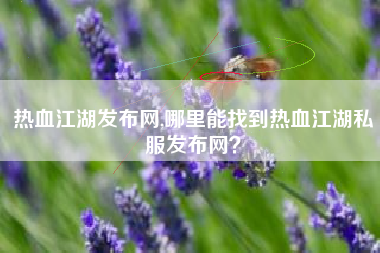 热血江湖发布网,哪里能找到热血江湖私服发布网？